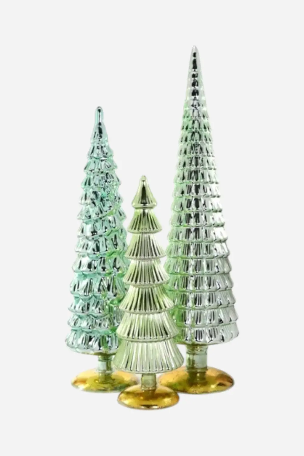 Green Large Hue Trees - Set Of 3 1