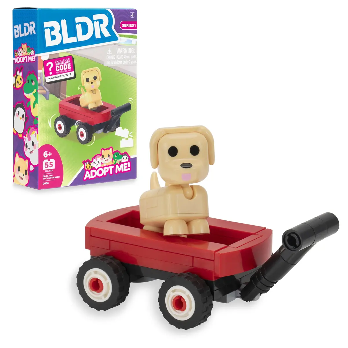 Adopt Me Dog & Red Wagon Stroller Building Set 1