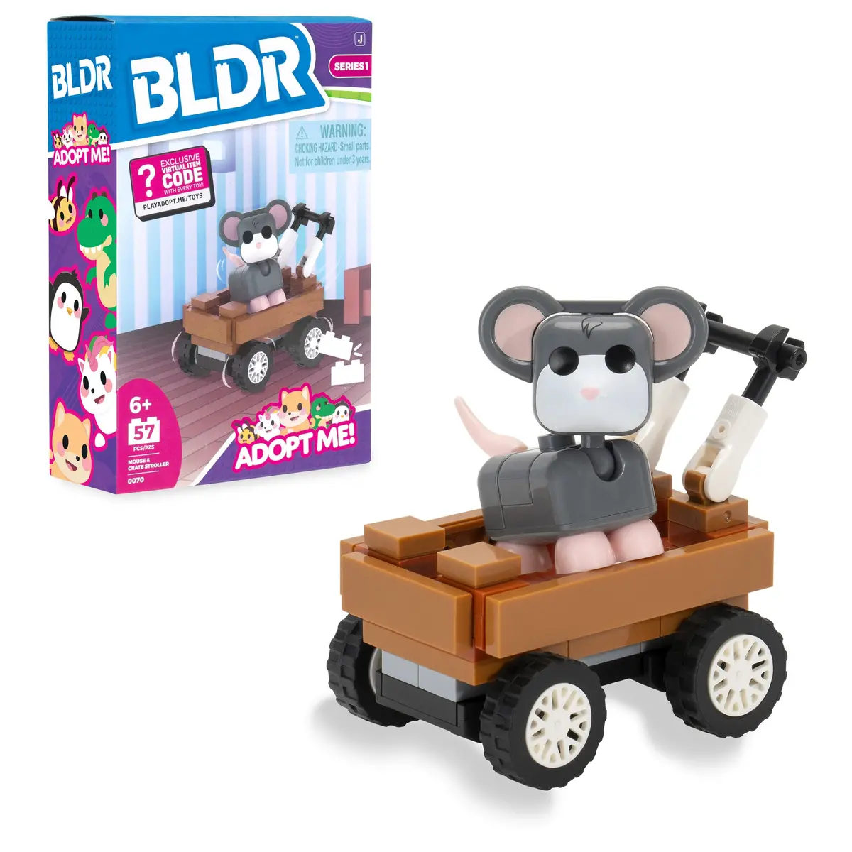 Adopt Me Mouse & Crate Stroller Building Set 1