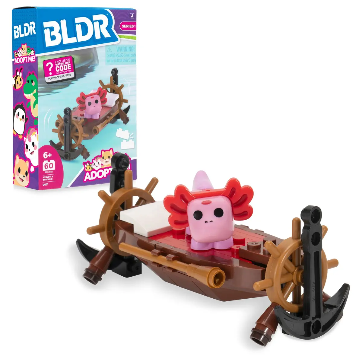 Adopt Me Axolotl & Boat Crib Building Set 1