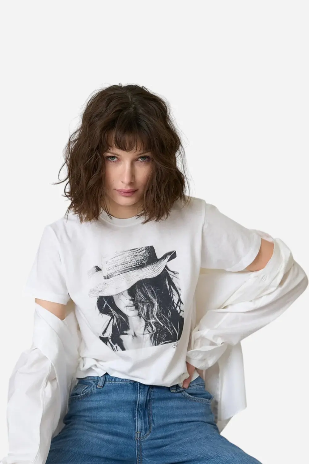 Cpress Studio Pioneer Mushie Tee In Worn White 1