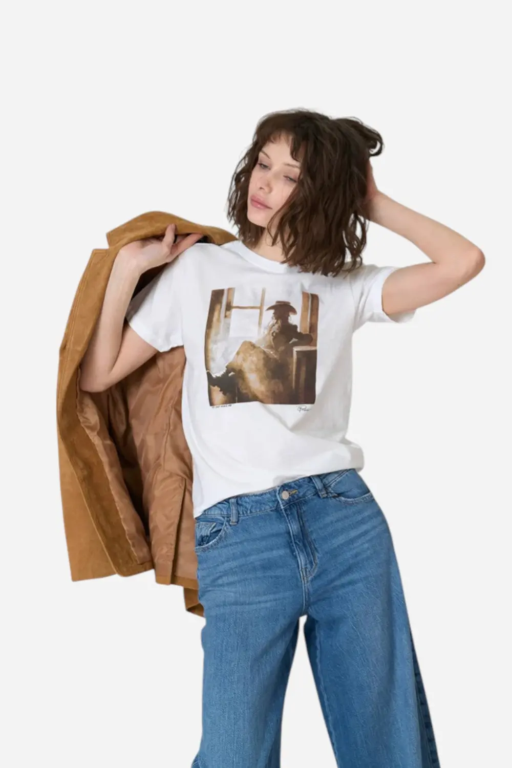 Cpress Studio Try And Make Me Mushie Tee In Worn White 3