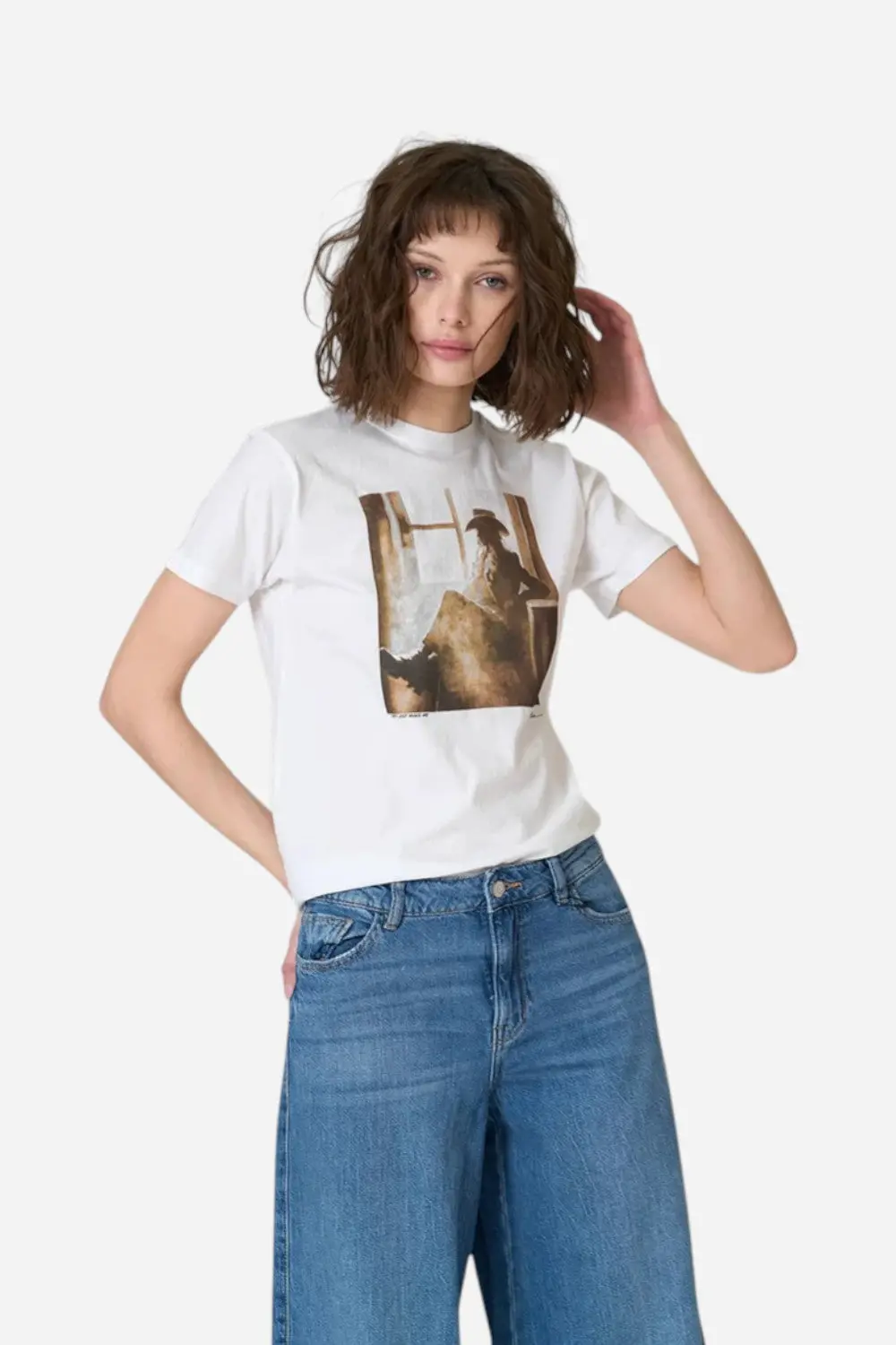 Cpress Studio Try And Make Me Mushie Tee In Worn White 4