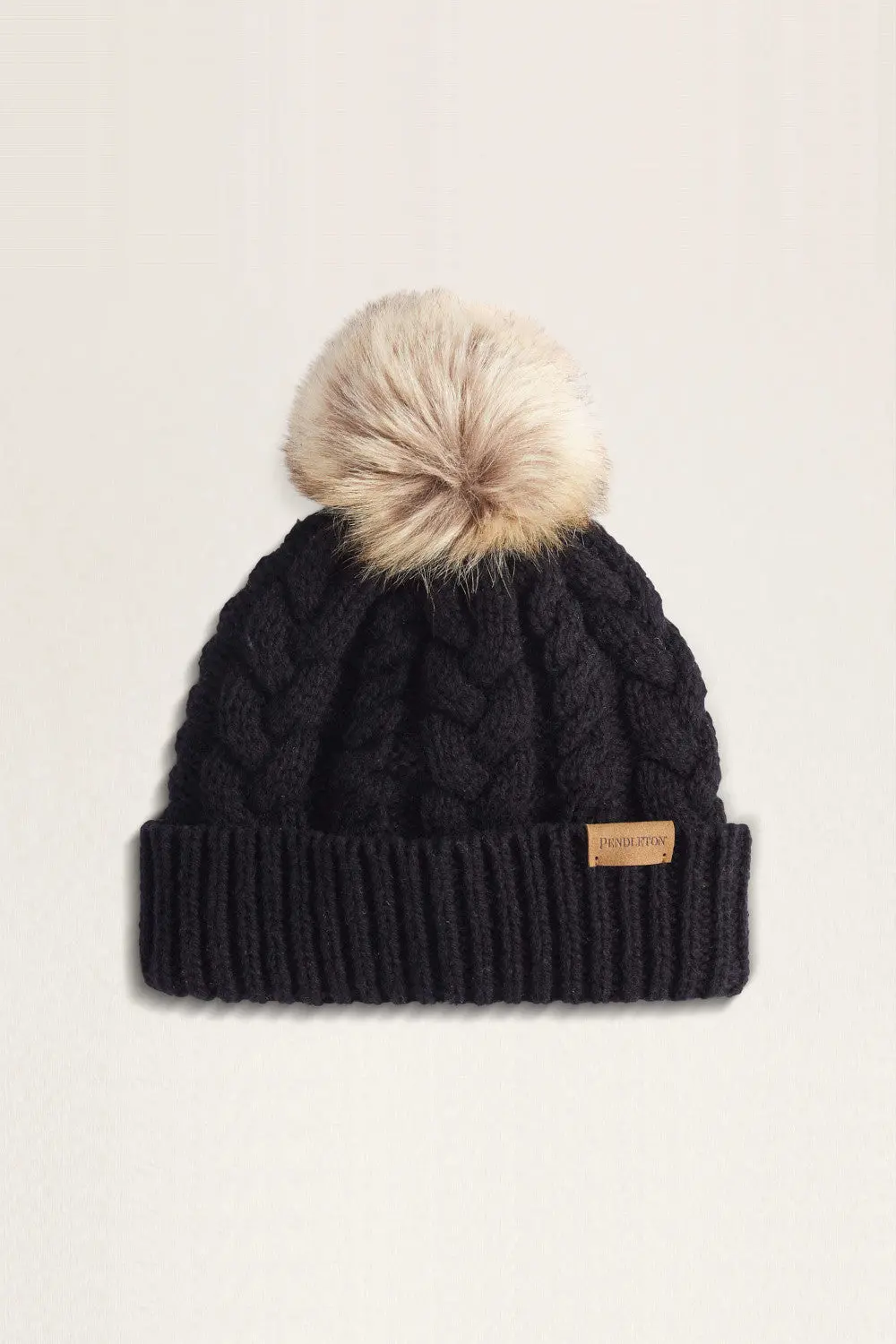 Pendleton Woolen Mills Cable Beanie In Black 1