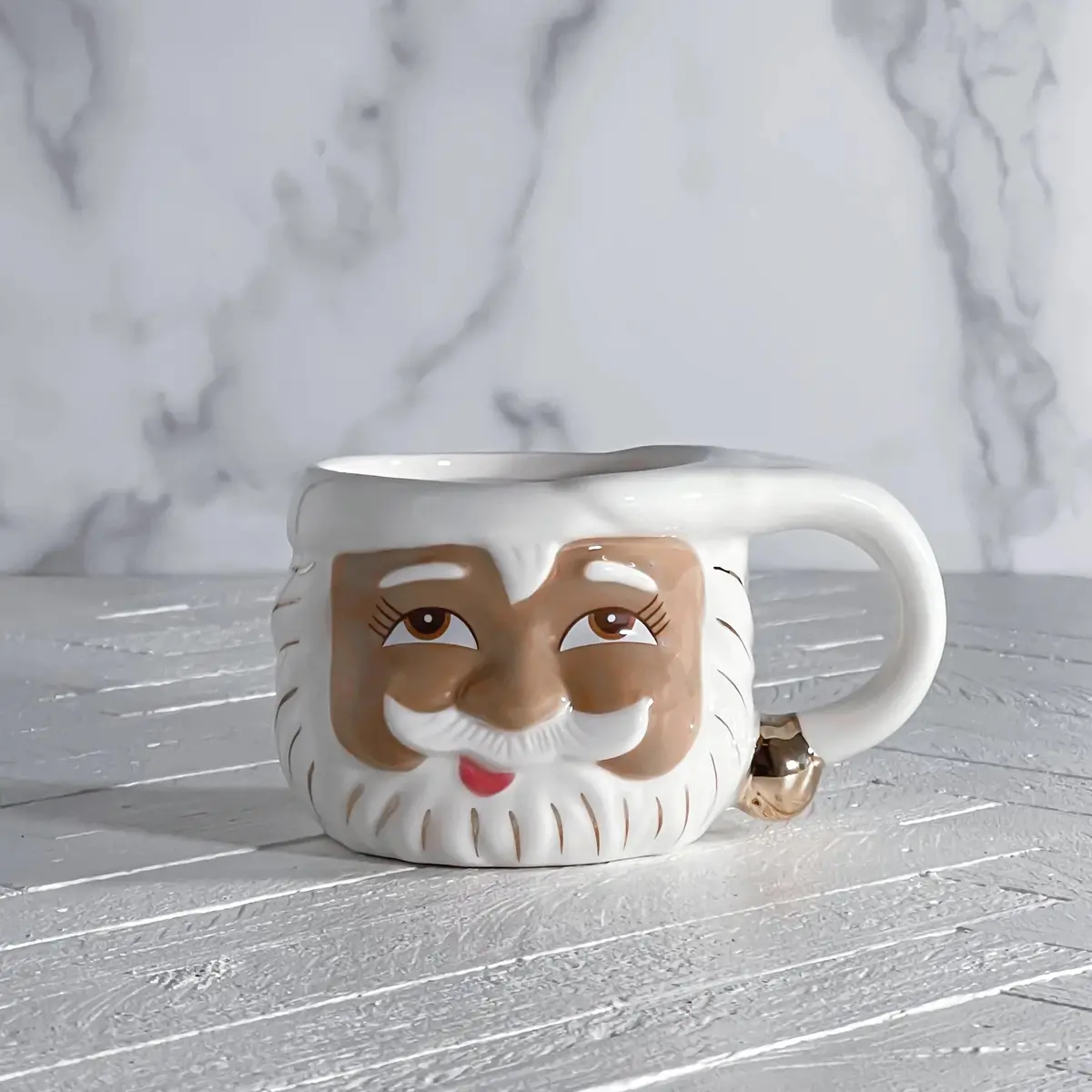 Holiday Papa Noel Brown Santa Mug 1