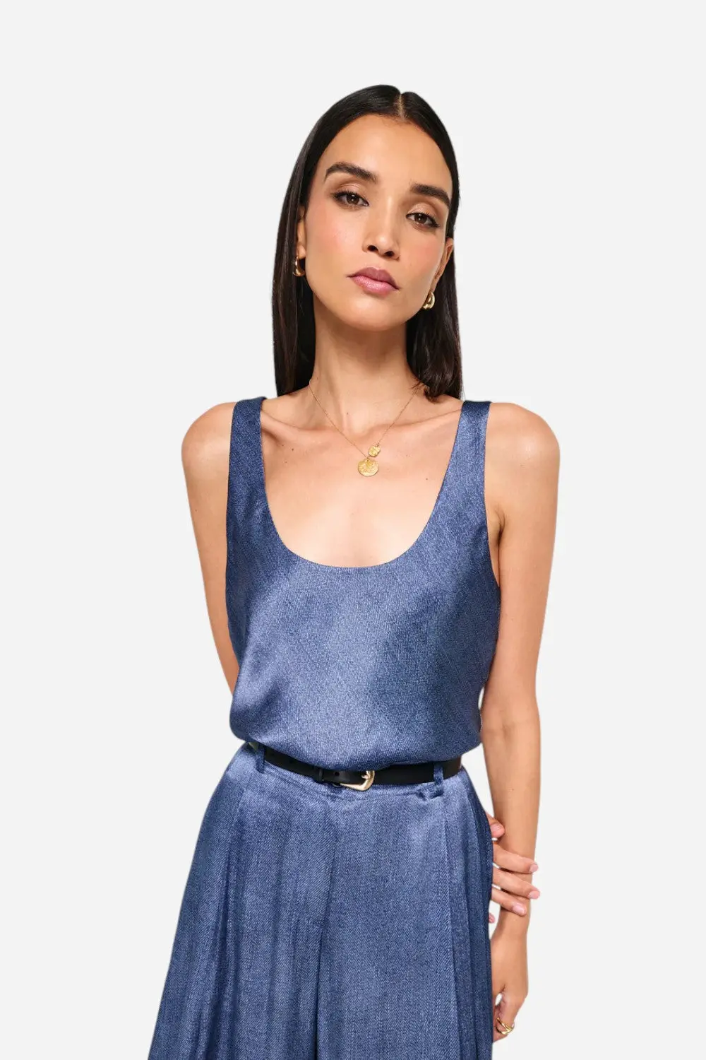 Cami Nyc Andressa Camisole Raw Denim 1