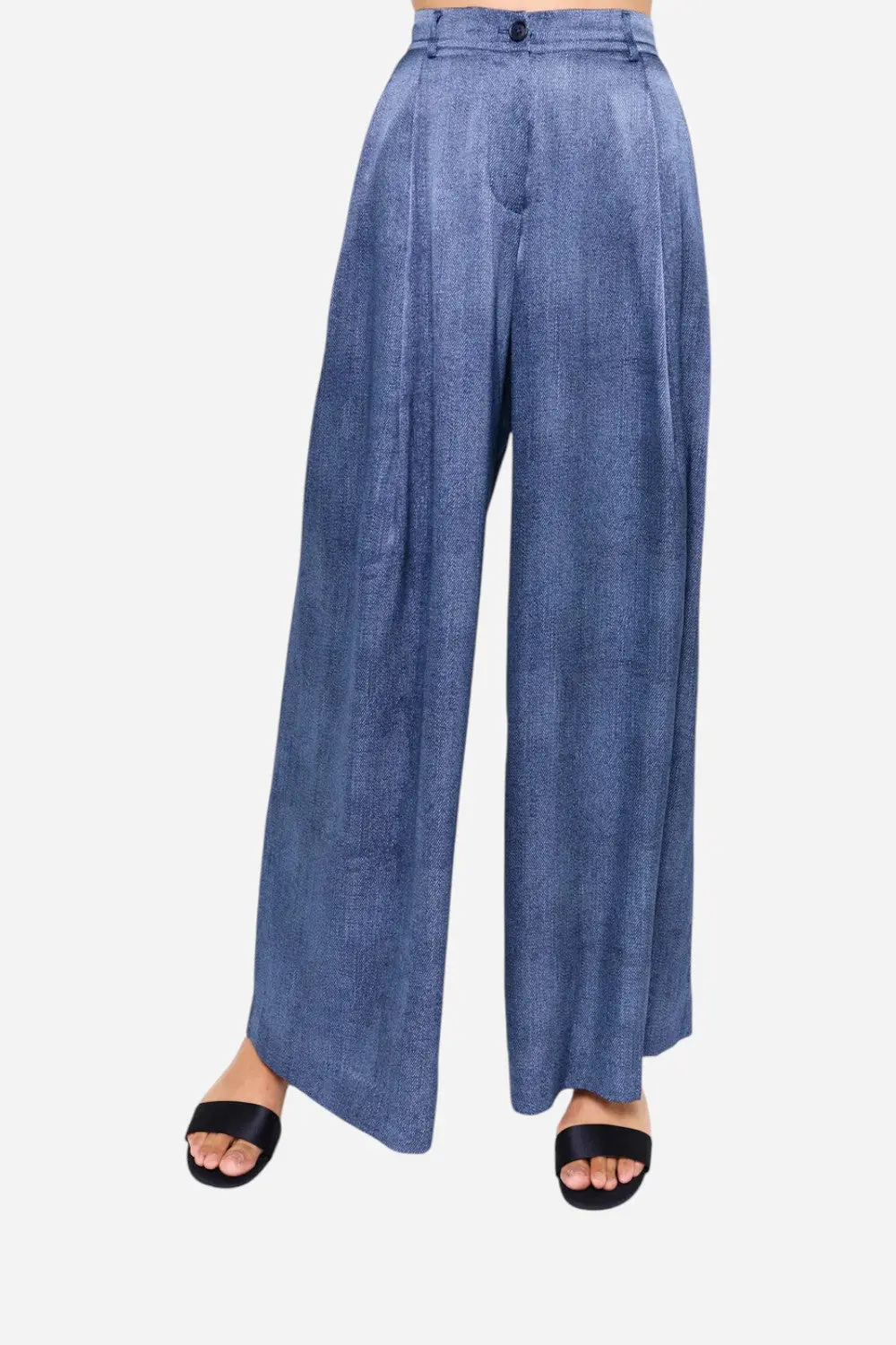Cami Nyc Fabian High Rise Charmeuse Pant Raw Denim 1