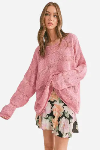 Sage The Label Canary Oversized Open Knit Sweater 1