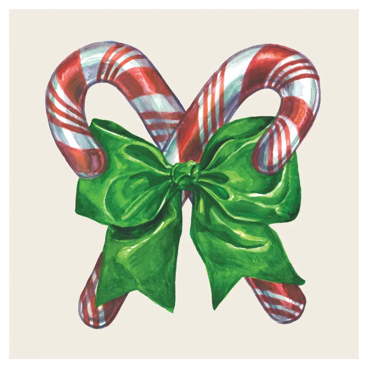 Candy Cane Cocktail Napkin 1