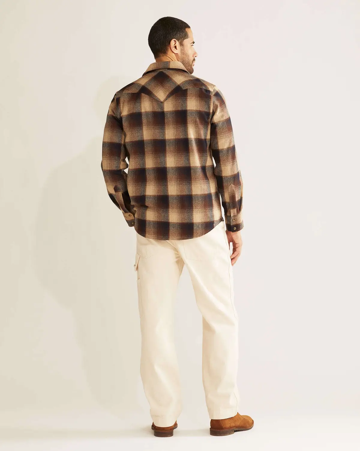 Pendleton Woolen Mills Canyon Shirt In Brown Navy Ombre 3