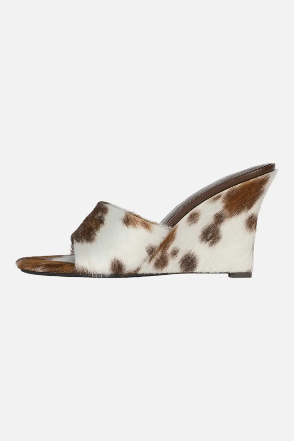 Jeffrey Campbell Women's Capital-F Wedge In Brown White Cow 1