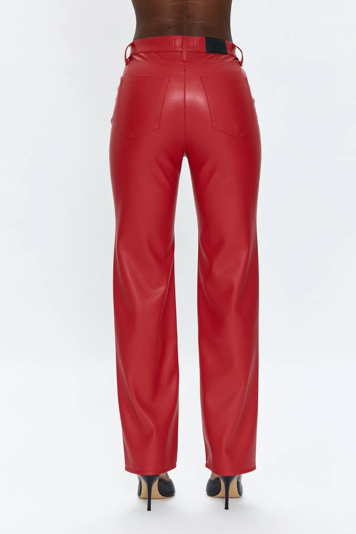 Pistola Cassie Exposed Zipper Super High Rise Straight Pant In Garnet 4
