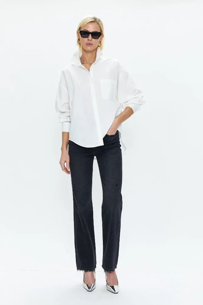 Pistola Cassie Super High Rise Straight Pants In Pepper Vintage 1