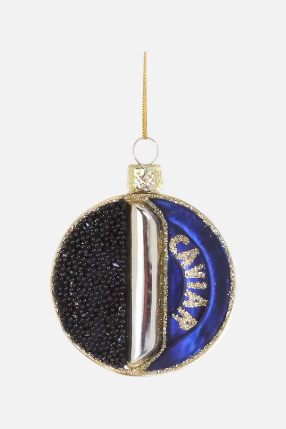 Caviar Blue Tin Ornament 1