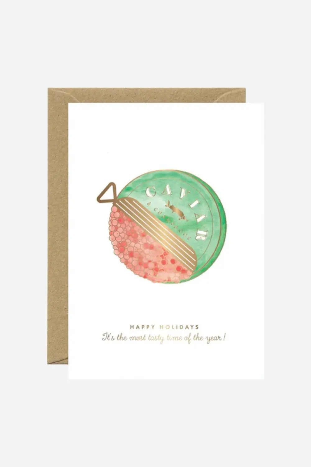 Caviar Christmas Holiday Greeting Card 1