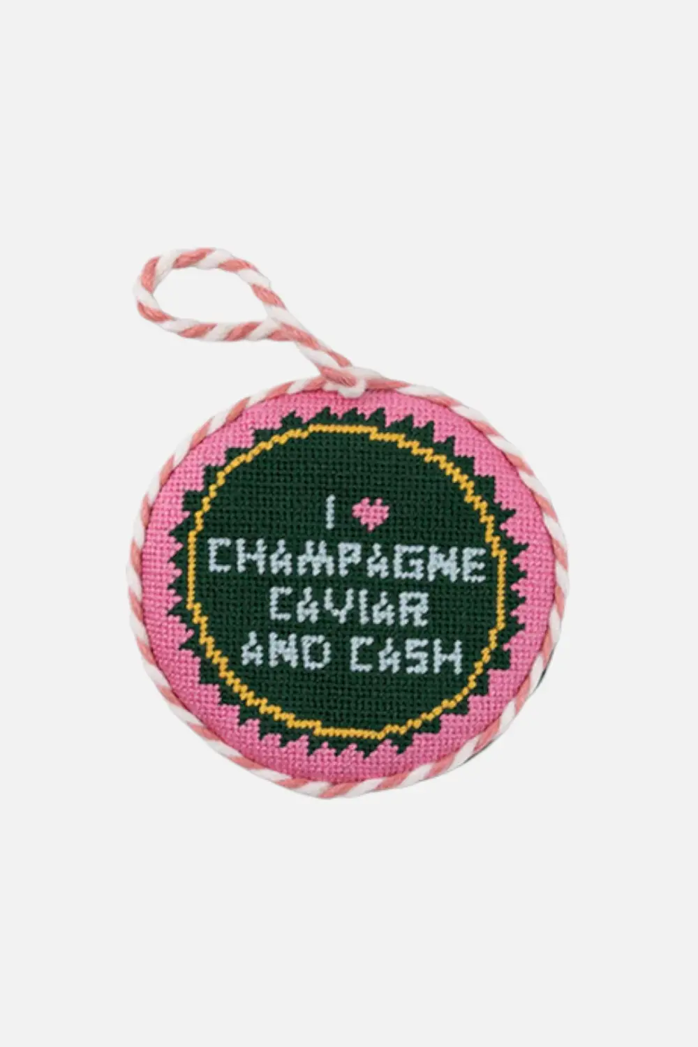 Furbish Caviar Cash Needlepoint Ornament 1