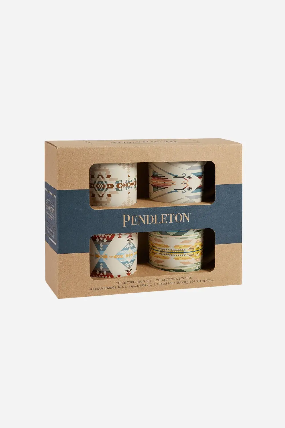 Pendleton Woolen Mills Ceramic 12Oz Mugs In High Desert Collection, Set Of 4 1