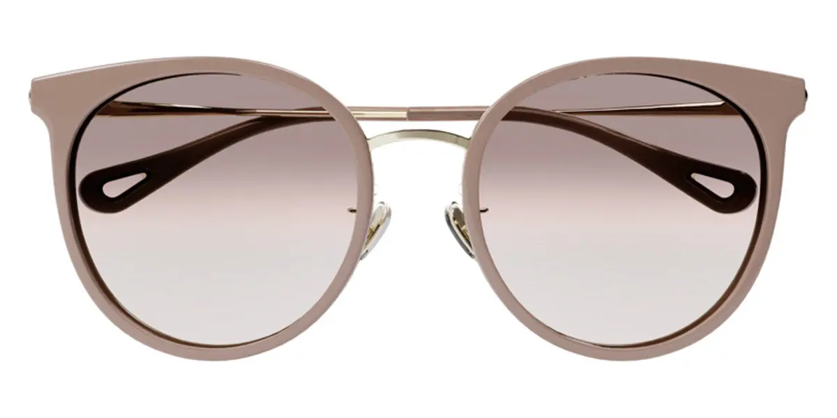 Chloe Nude/Gold Sunglasses With Orange Gradient Lenses 2