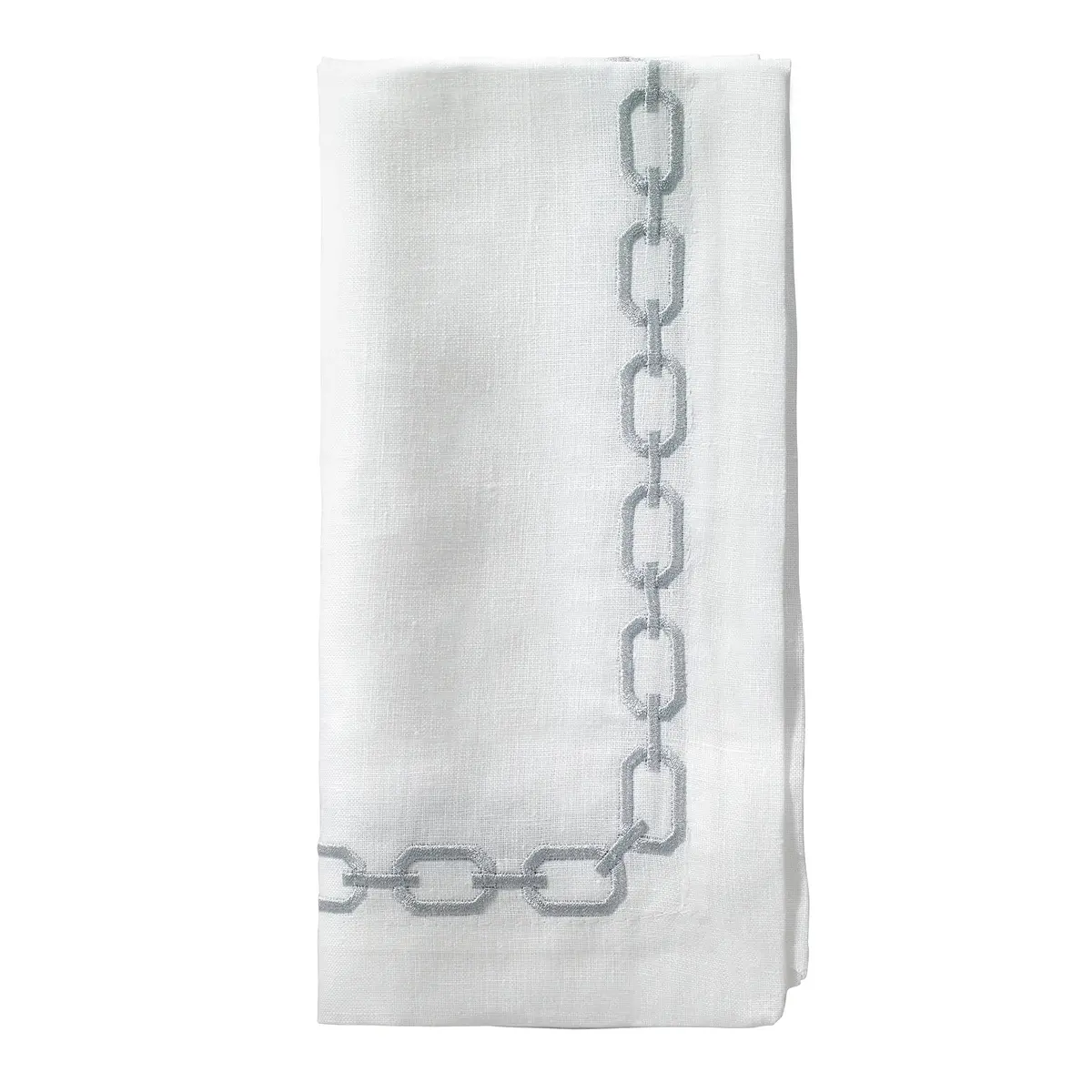 Bodrum Linen Napkins In Silver Chains, Set Of 4 1