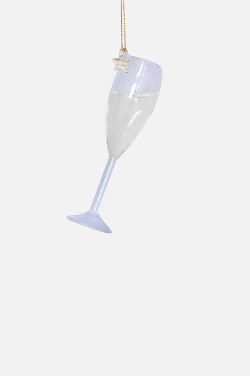 Glass Champagne Glass Ornament 1