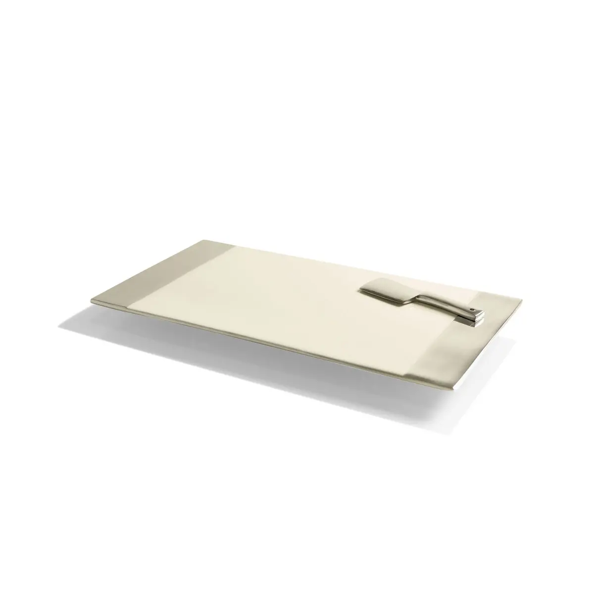 Charcuterie Footed Platter With Knife In White 1