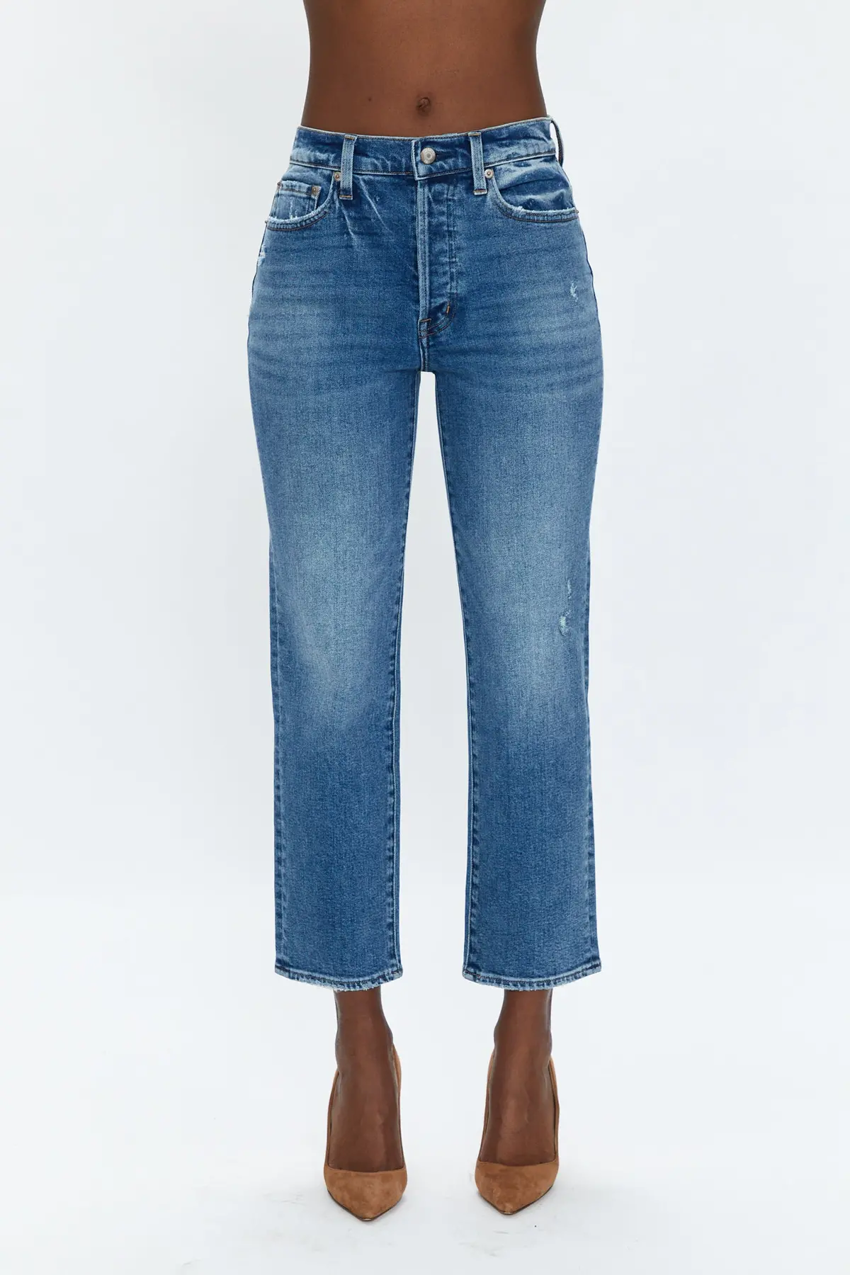 Pistola Charlie High Rise Straight Ankle Westminster Denim In Westminster Vintage 2
