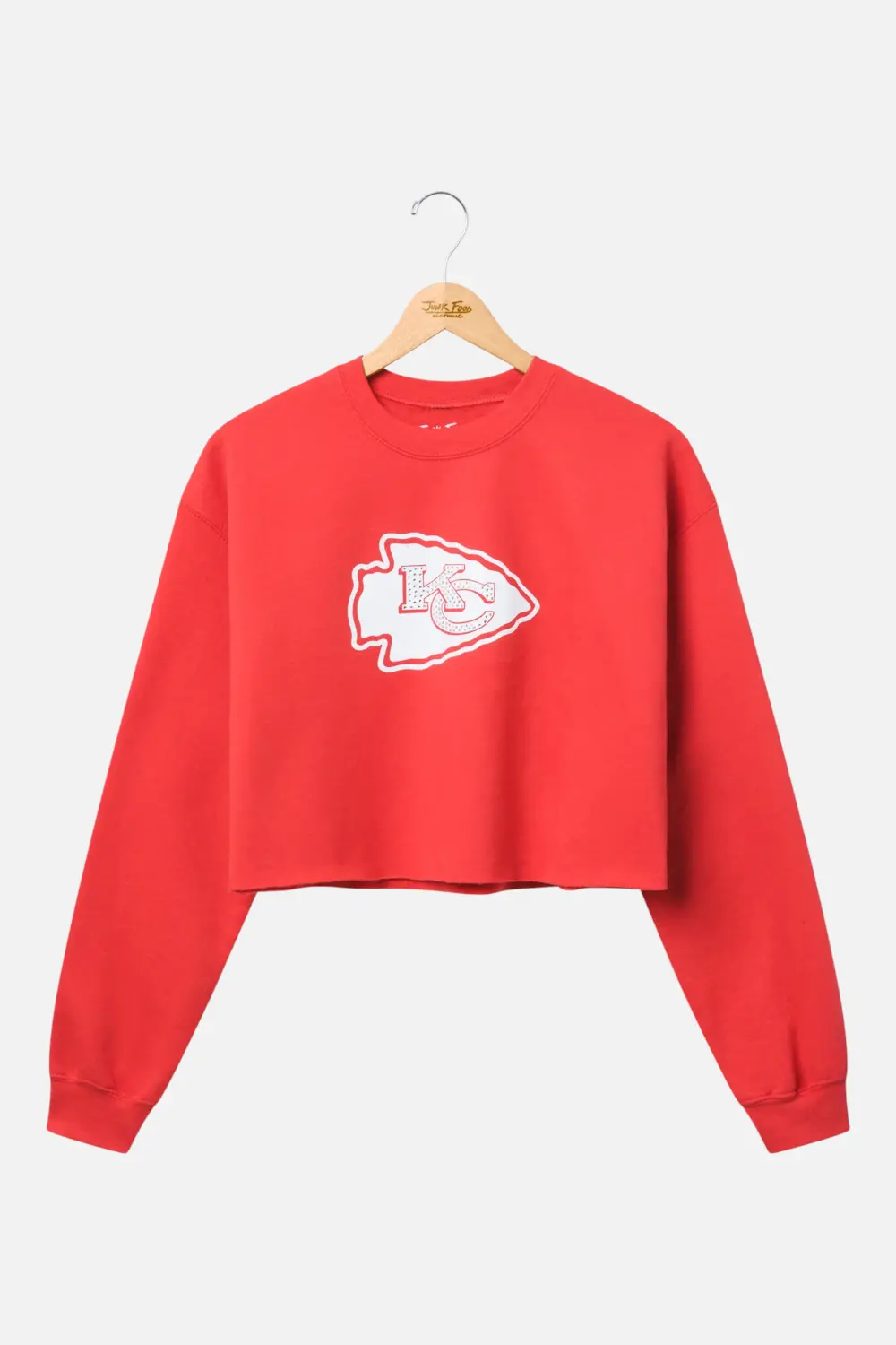 Junk Food Women's Chiefs Bling Crop Fleece In Red 1