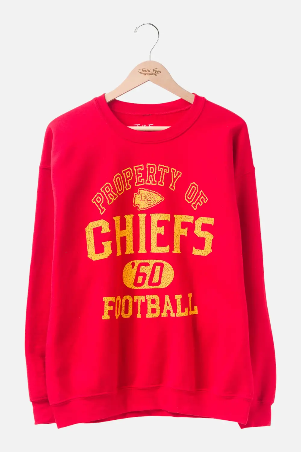 Junk Food Chiefs Property Crewneck In Red 1