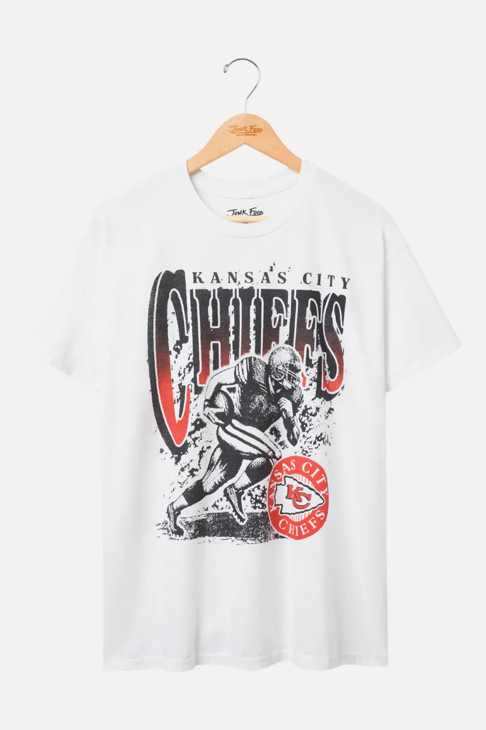 Junk Food Chiefs Rushing Tee In White 1
