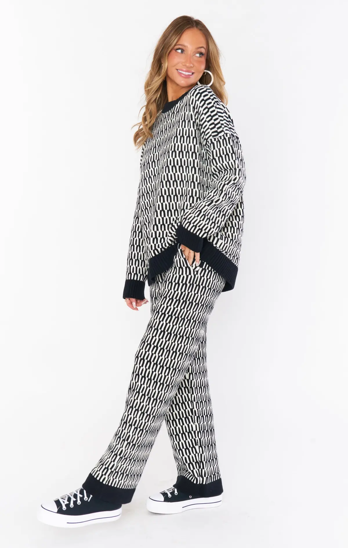 Show Me Your Mumu Chilly Sweater In Metro Geo Knit 3