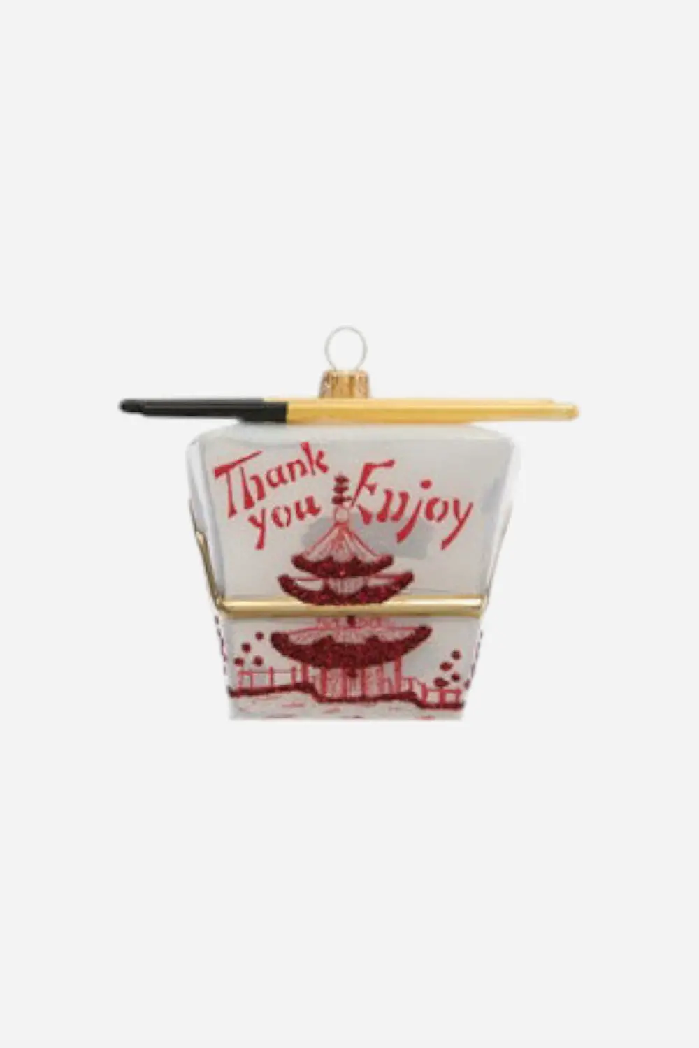 Chinese Takout Ornament In White 1
