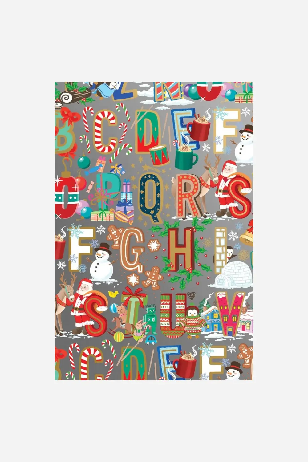 Christmas Alphabet Gift Wrapping Paper - Jumbo 1
