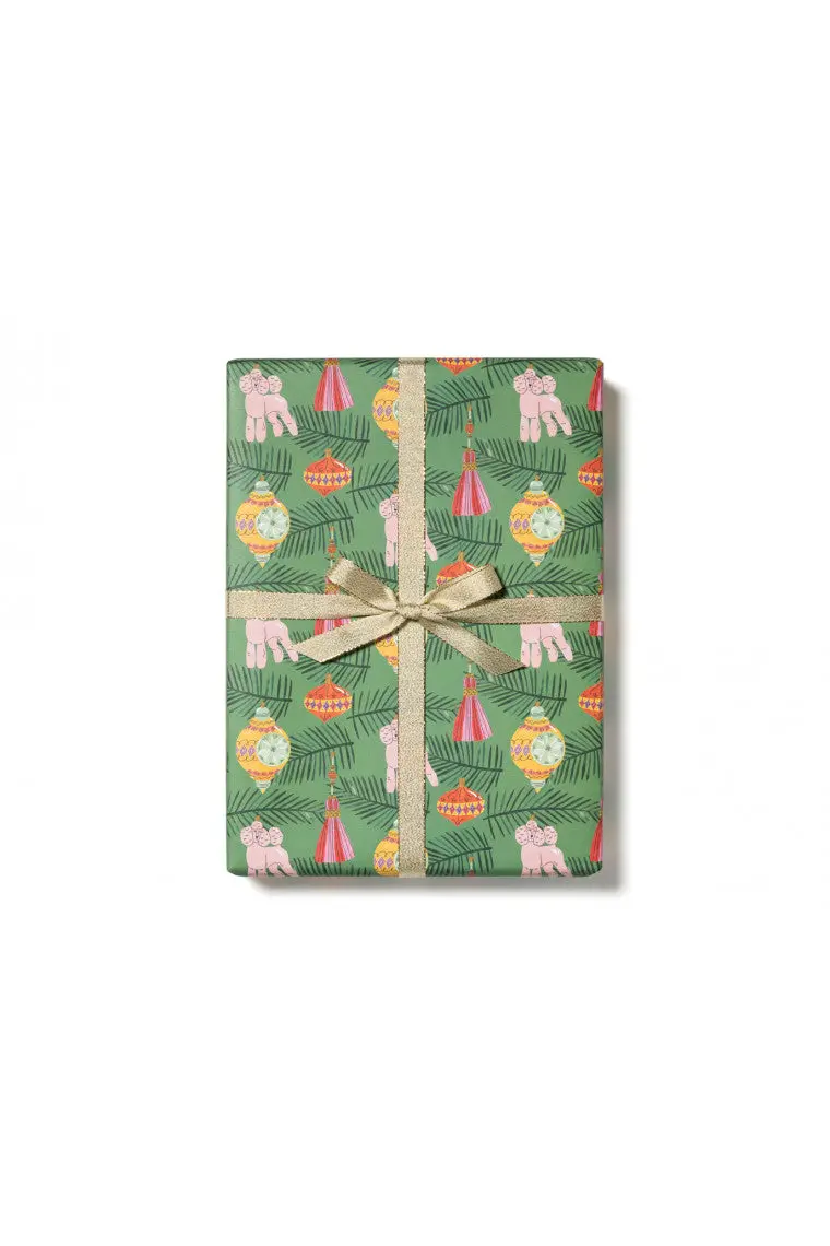 Christmas Poodle Wrapping Paper 1