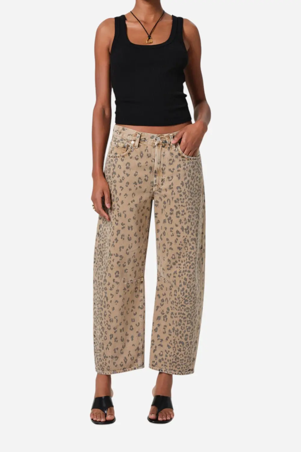 Citizens Of Humanity Miro Relaxed Jean In Natural Cheetah 1