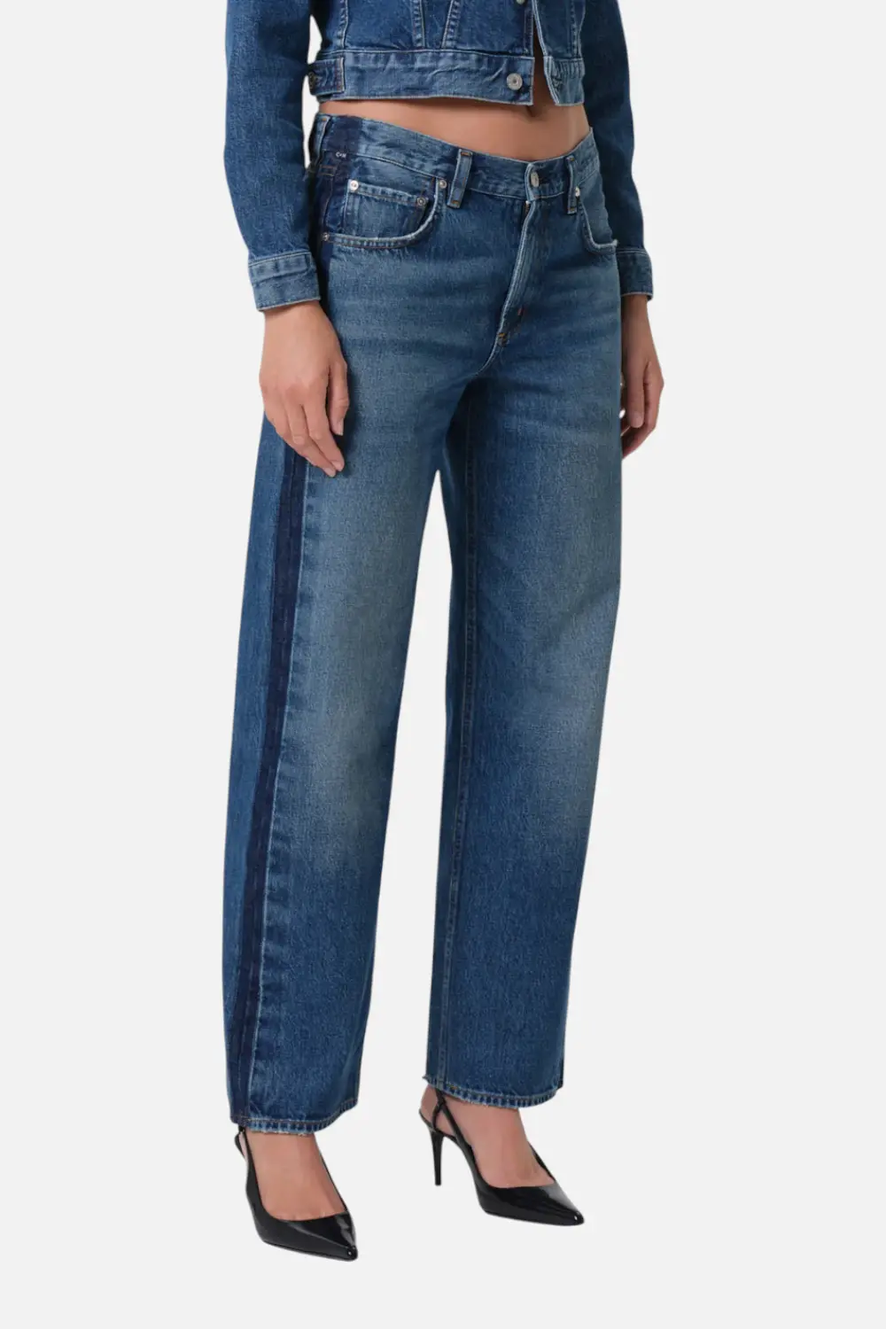 Citizens Of Humanity Lindz Straight Tux Stripe Jean In Liro 1