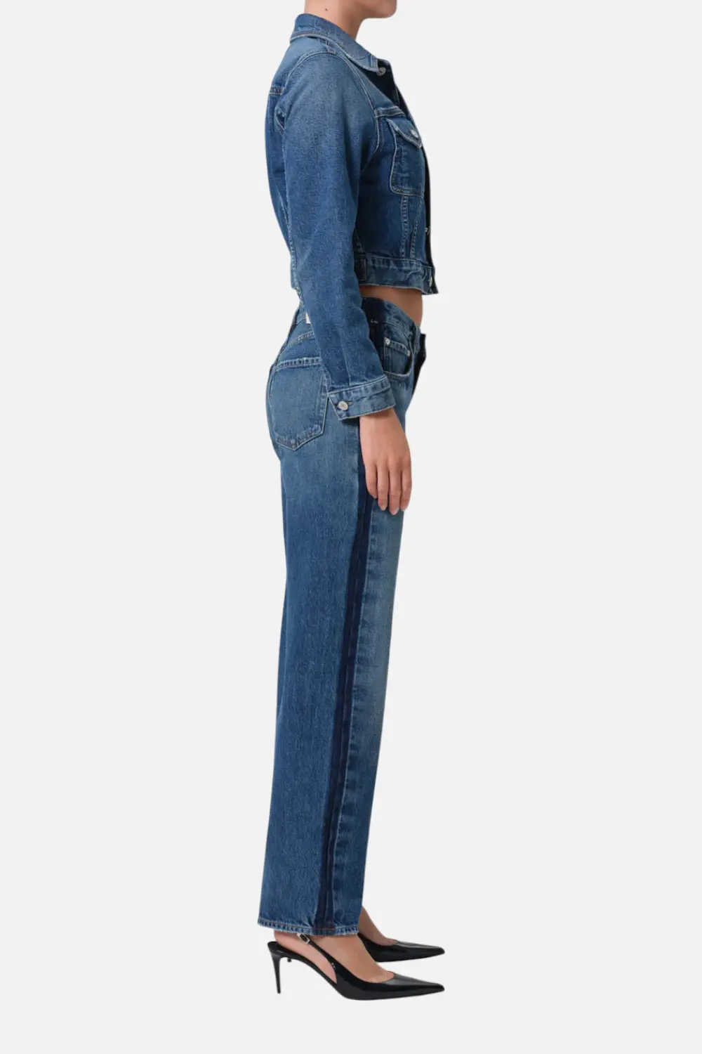 Citizens Of Humanity Lindz Straight Tux Stripe Jean In Liro 2