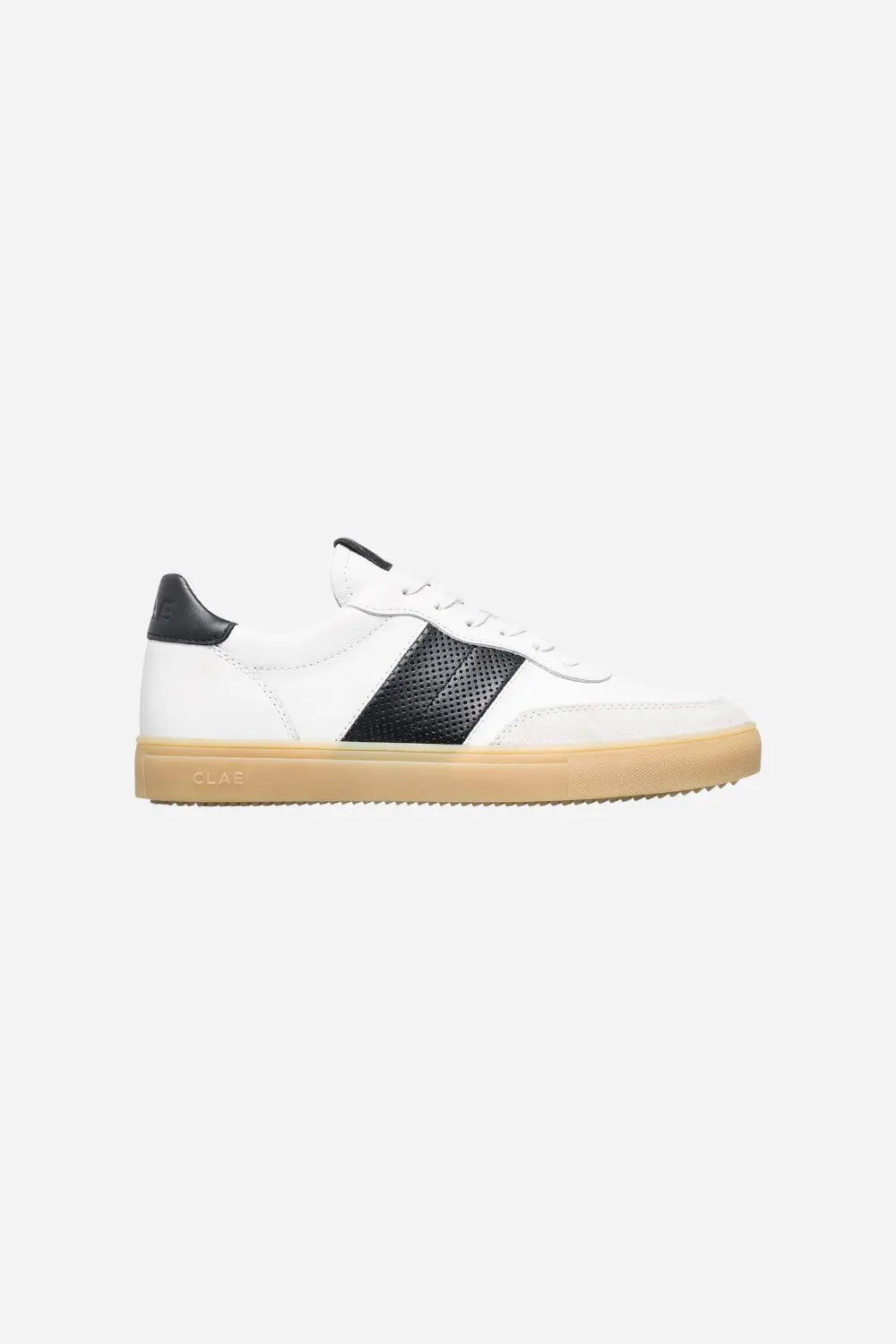 Clae Men's Davis In White Black Light Natural Gum 1