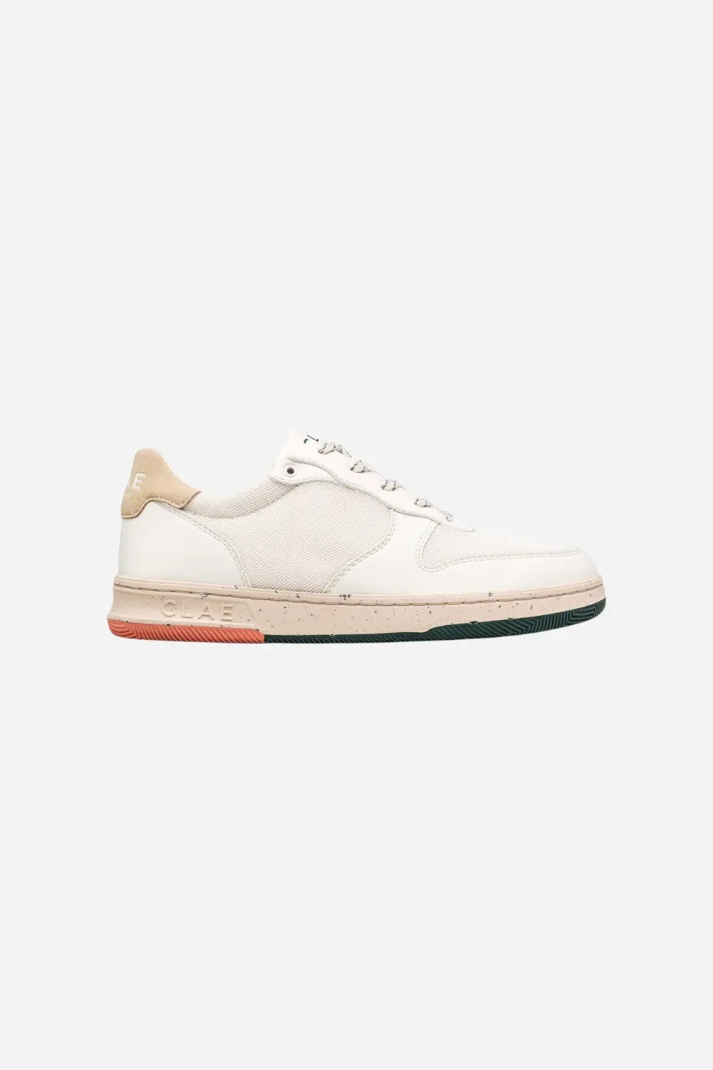 Clae Men's Malone Lite Sneakers In Off-White Trekking Green Sunset 1