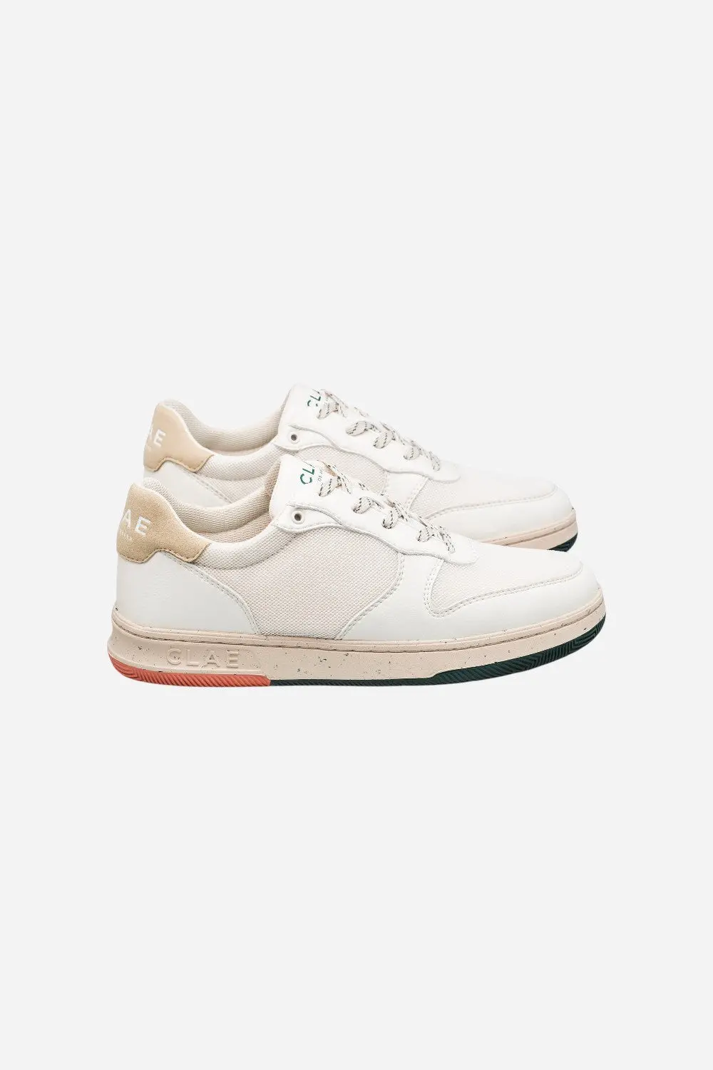 Clae Men's Malone Lite Sneakers In Off-White Trekking Green Sunset 4