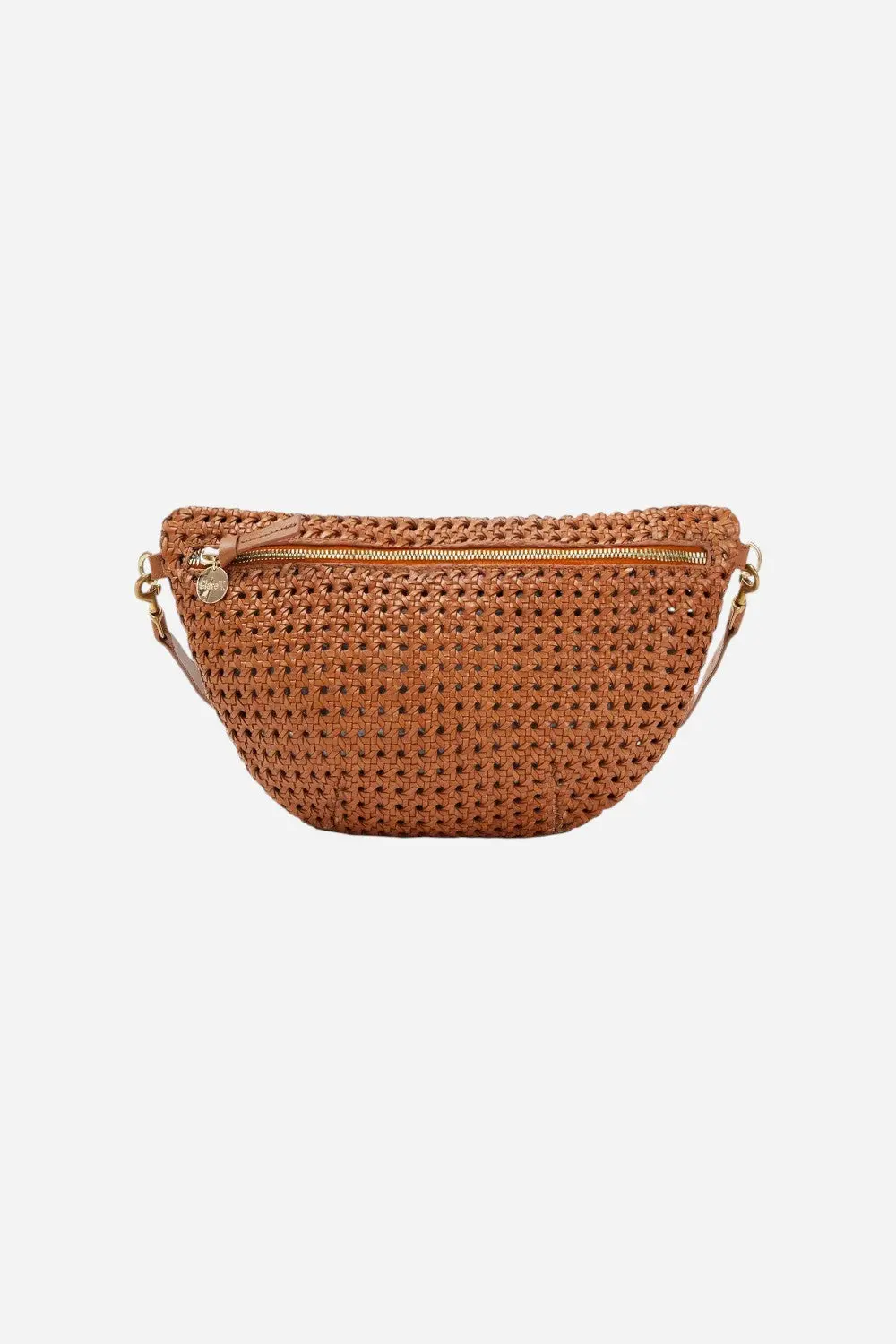 Clare V Grande Fanny In Tan Rattan 1