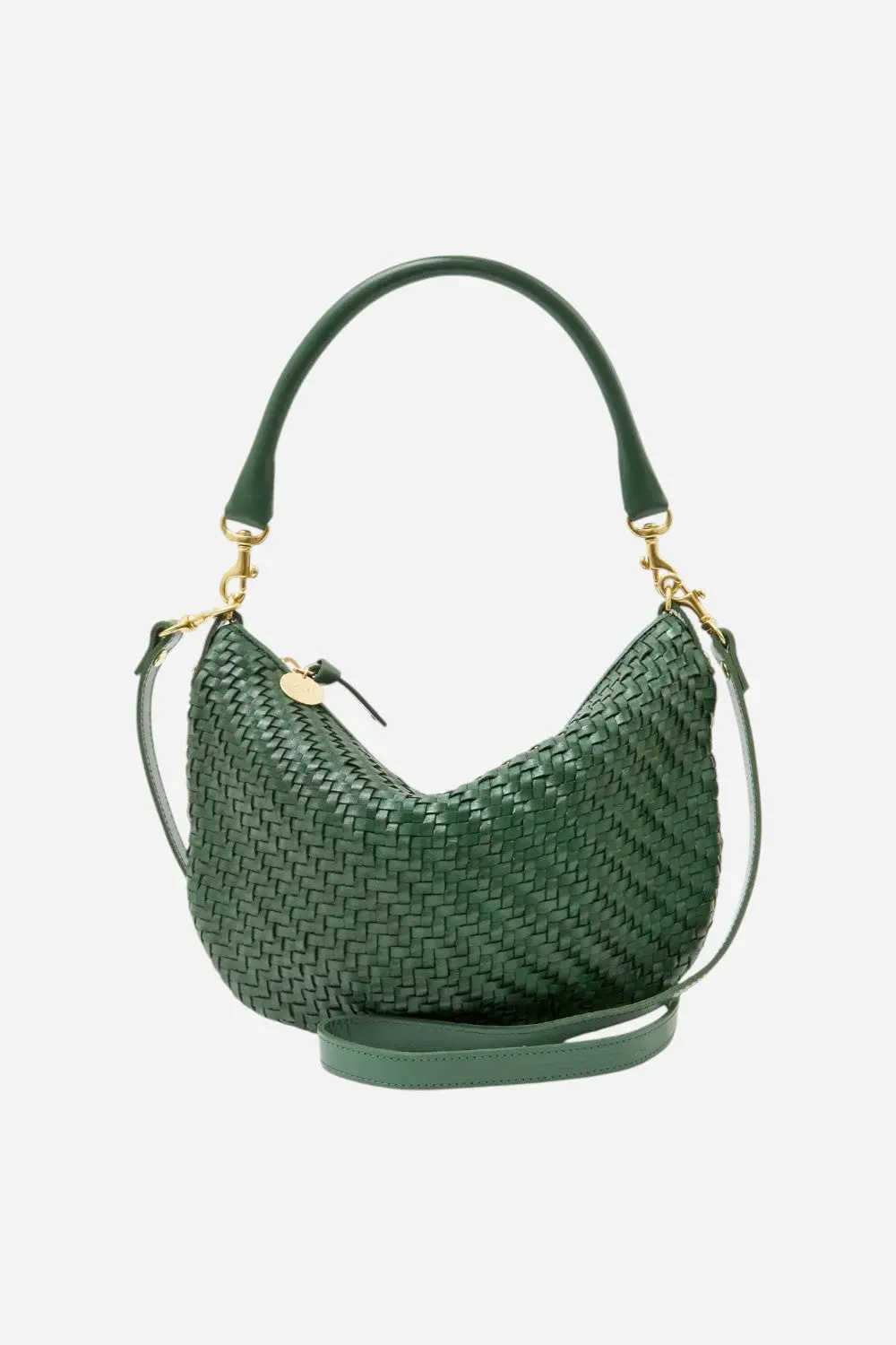 Clare V Petit Moyen In Evergreen Woven Zig Zag 1
