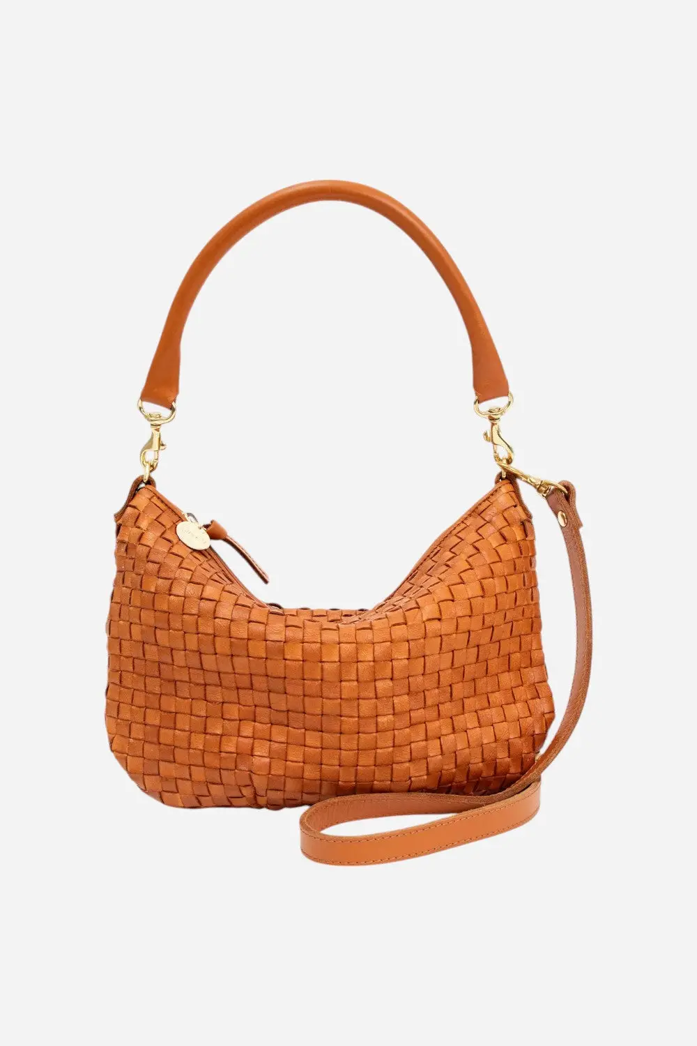Clare V Petit Moyen In Natural Woven Checker 1