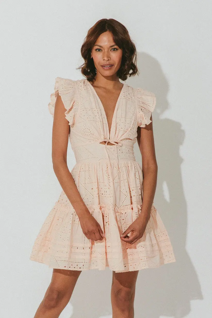 Cleobella Elle Mini Dress In Shell 3