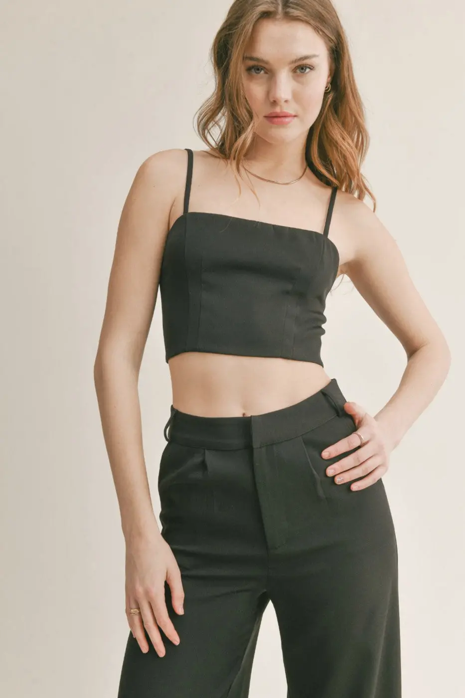 Sadie & Sage Coffee Date Crop Tank In Brown 1
