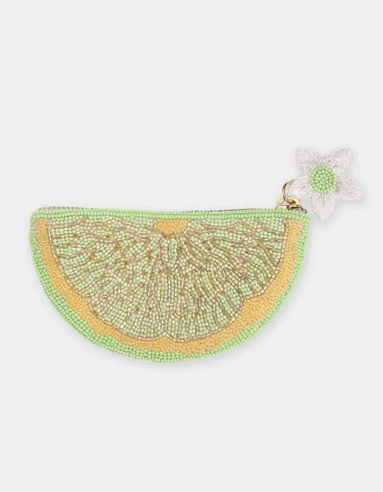 Olivia Dar Coin Pouch Purse In Lime 1
