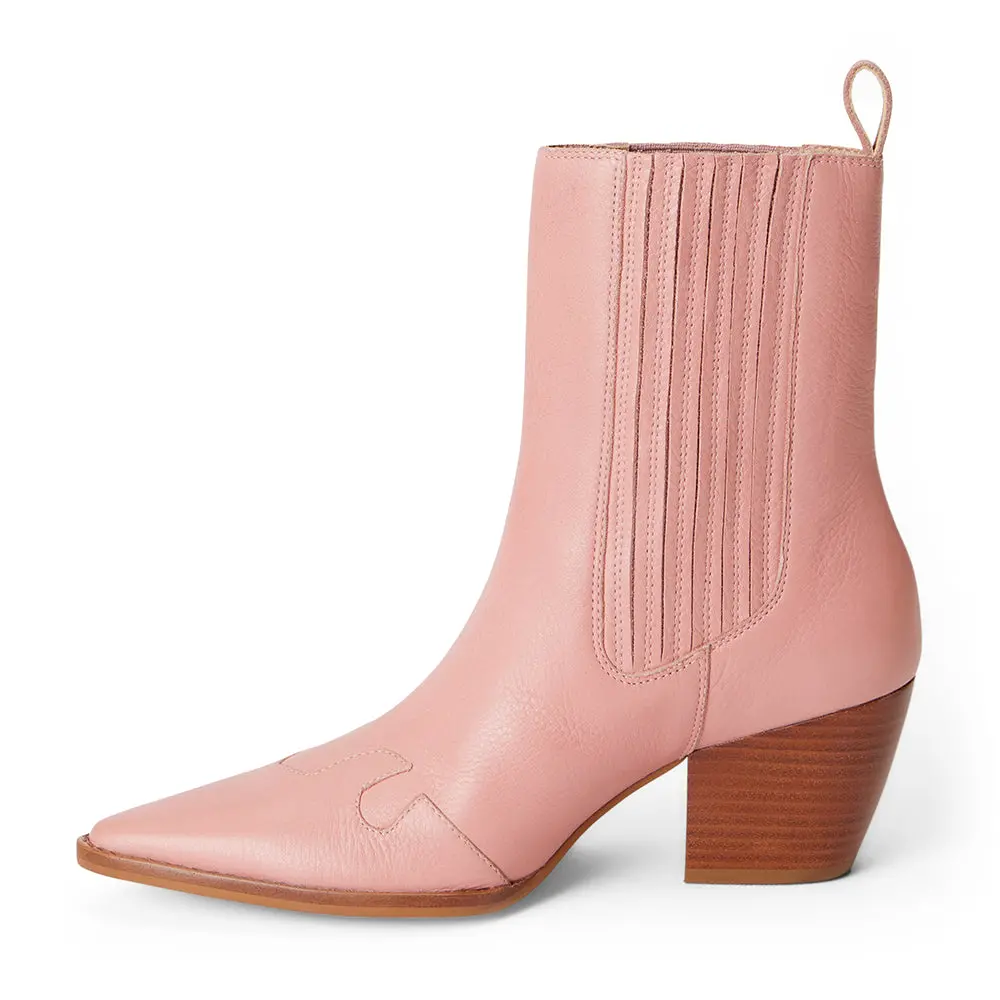 Matisse Collins Ankle Booties In Flamingo Pink 2