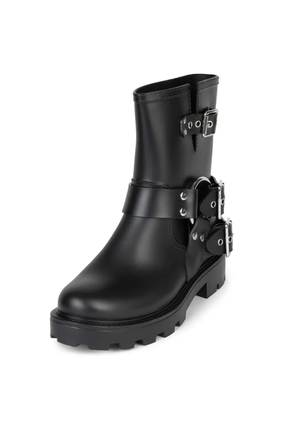 Jeffrey Campbell Controller Boots In Black Matte Silver 3
