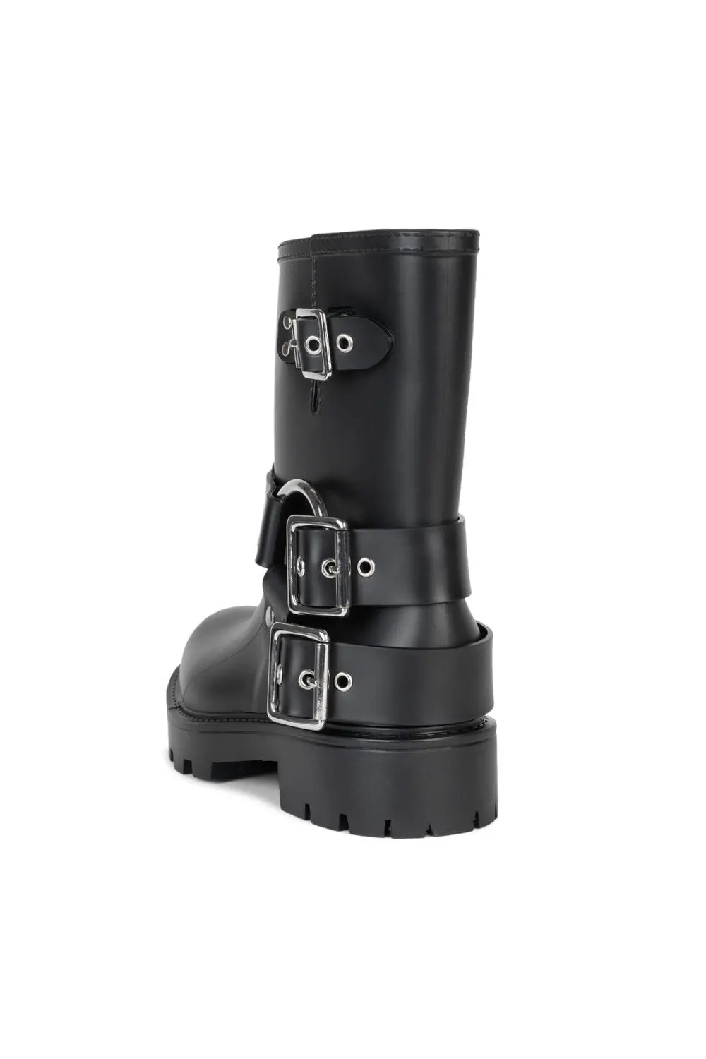 Jeffrey Campbell Controller Boots In Black Matte Silver 4