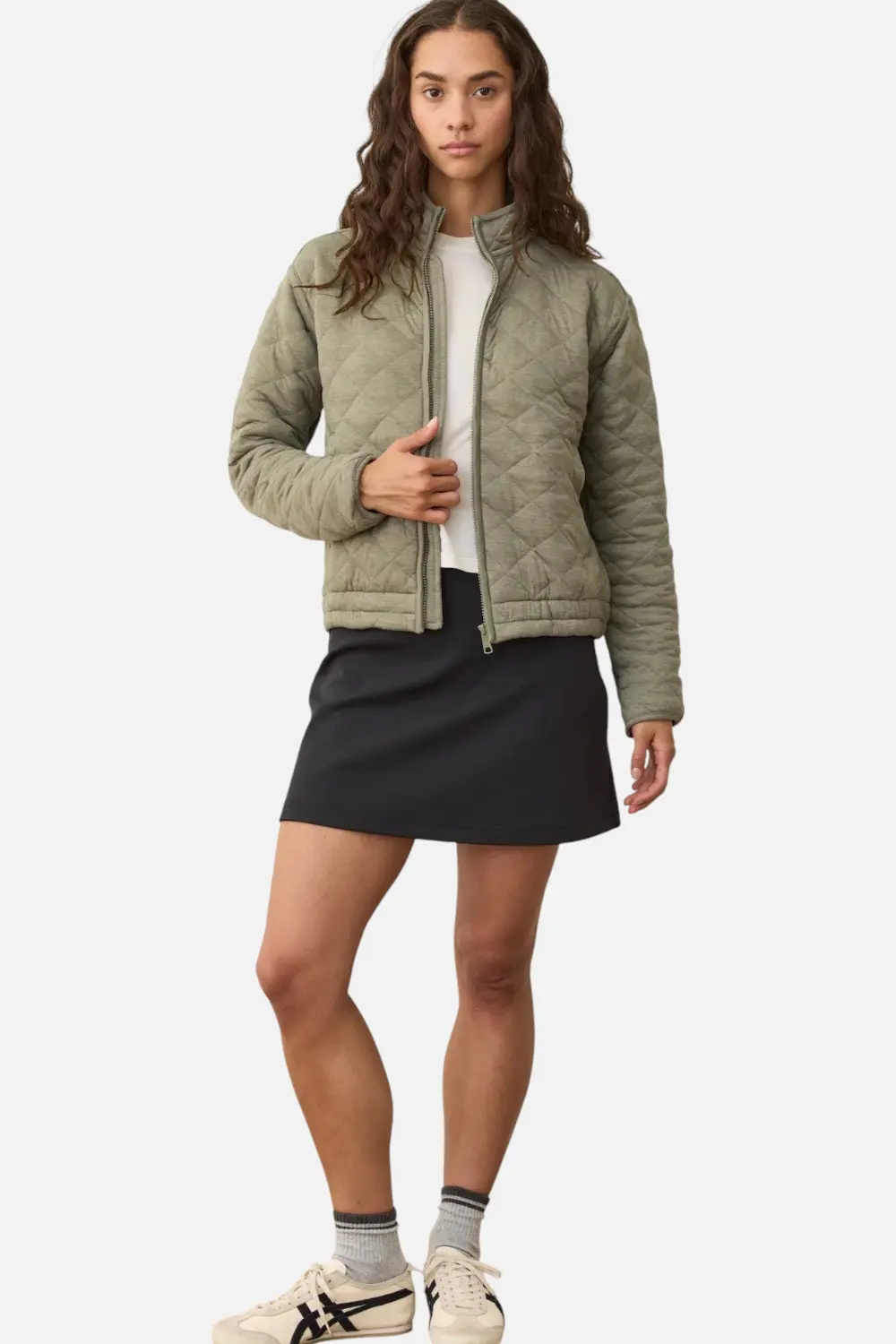 Marine Layer Corbet Quilted Jacket In Olive 1