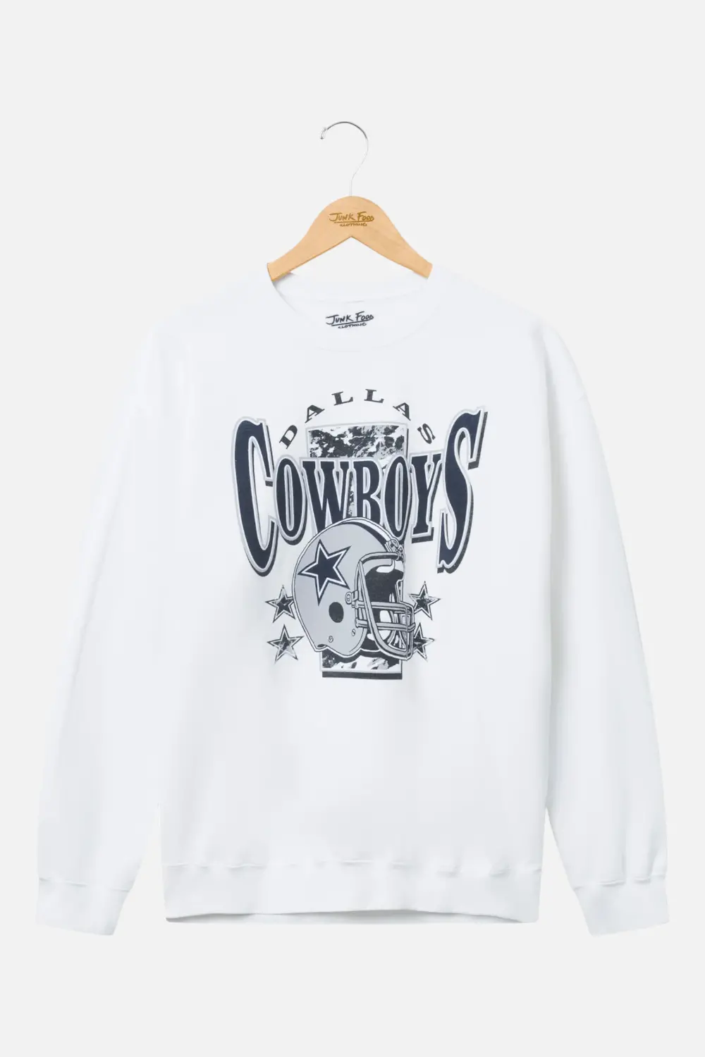 Junk Food Cowboys Conversion Crew Fleece In White 1